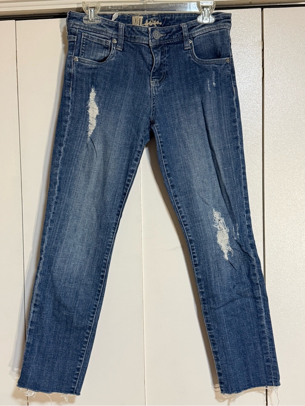 Kut From The Kloth Boyfriend Jeans Distressed Slouchy Raw Hem Denim Size 2 - Picture 2 of 15